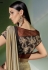 Beige lycra party wear saree  5303